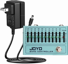 JOYO EQ Pedal 10 Band Equalizer R-12 with DC 9V 500mA Pedal Power Adapter