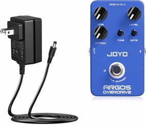 JOYO Overdrive Guitar Effect Pedal (ARGOS OVERDRIVE JF-23) Bundle with JOYO DC 9V 500mA Guitar Pedal Power Supply Adapter