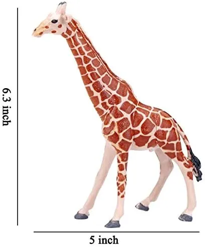 Jumbo Safari Animal Figures Set, 12 Realistic Jungle Zoo Toys, Elephant, Giraffe, Lion, Tiger, Gorilla for Kids Toddlers