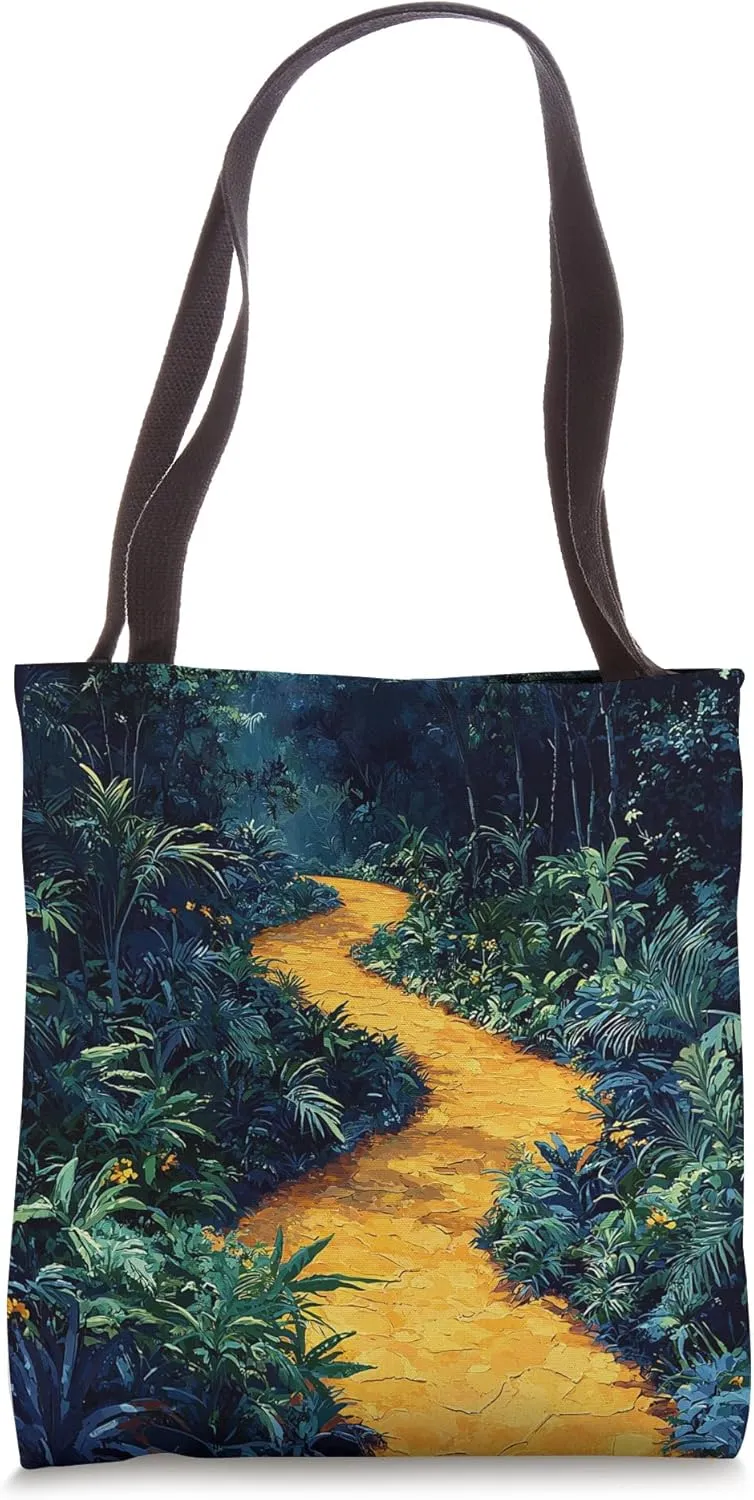 Jungle Pathway Landscape Graphic Tote Bag