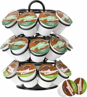 K Cup Holder, Coffee Pod Holder for Keurig, Coffee Pod Storage Organizer for K-cups, Compatible with Keurig Pods and Dolce Gusto, Holds 27 Pods, 360-Degrees Rotating -Black