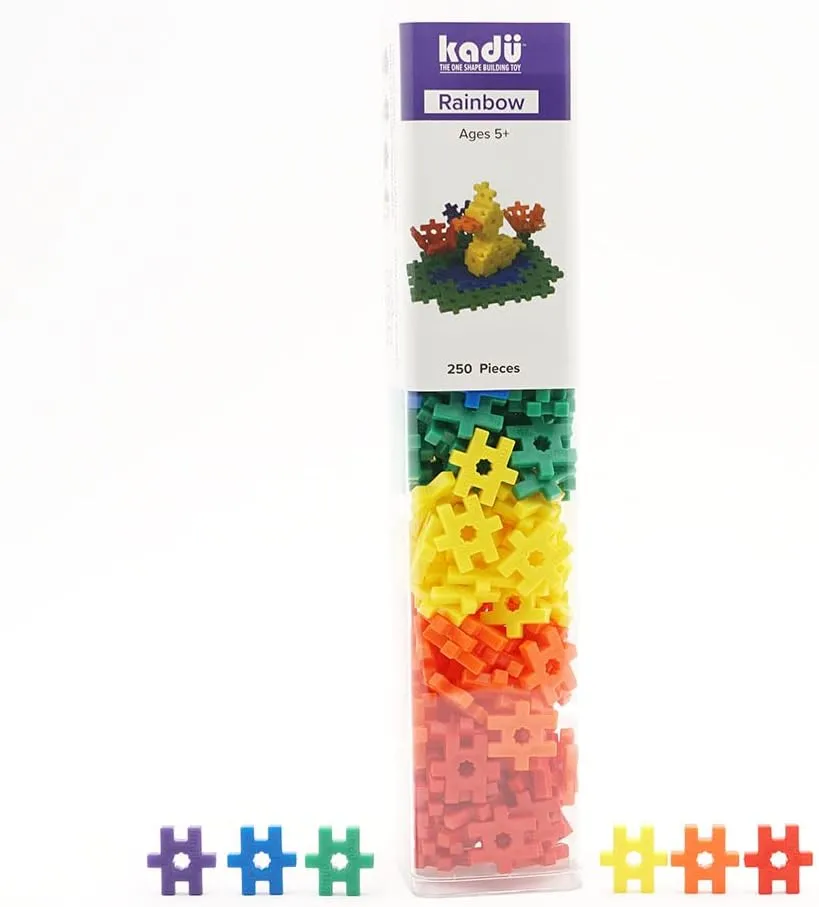 KADU Rainbow 250 Piece Set - STEM/STEAM Building   Construction Toy, for Open   Imaginative Play Ages 5 