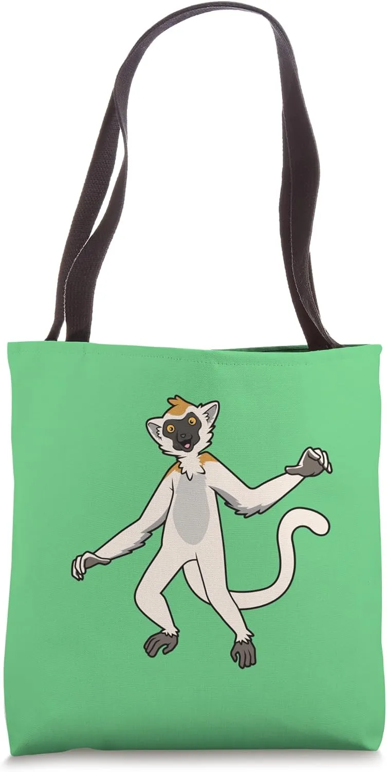 Kawaii Sifaka Tote Bag