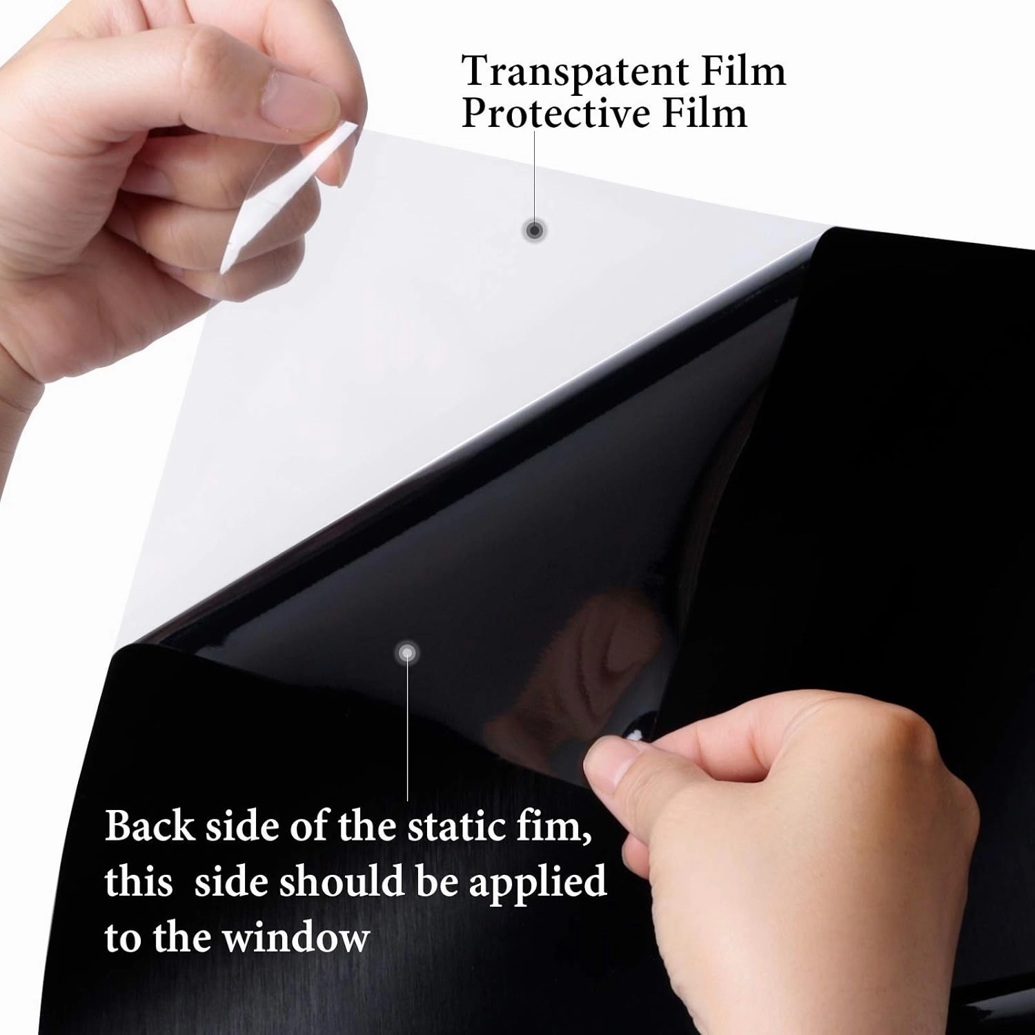 KESPEN Total Blackout Window Film Privacy Static Cling, 100% Light Blocking Anti-UV Room Darkening Glass Tint, Heat Control Reusable Door Cover for Day Sleeping with Grid Line,35.4 Inch X 6.5 Feet