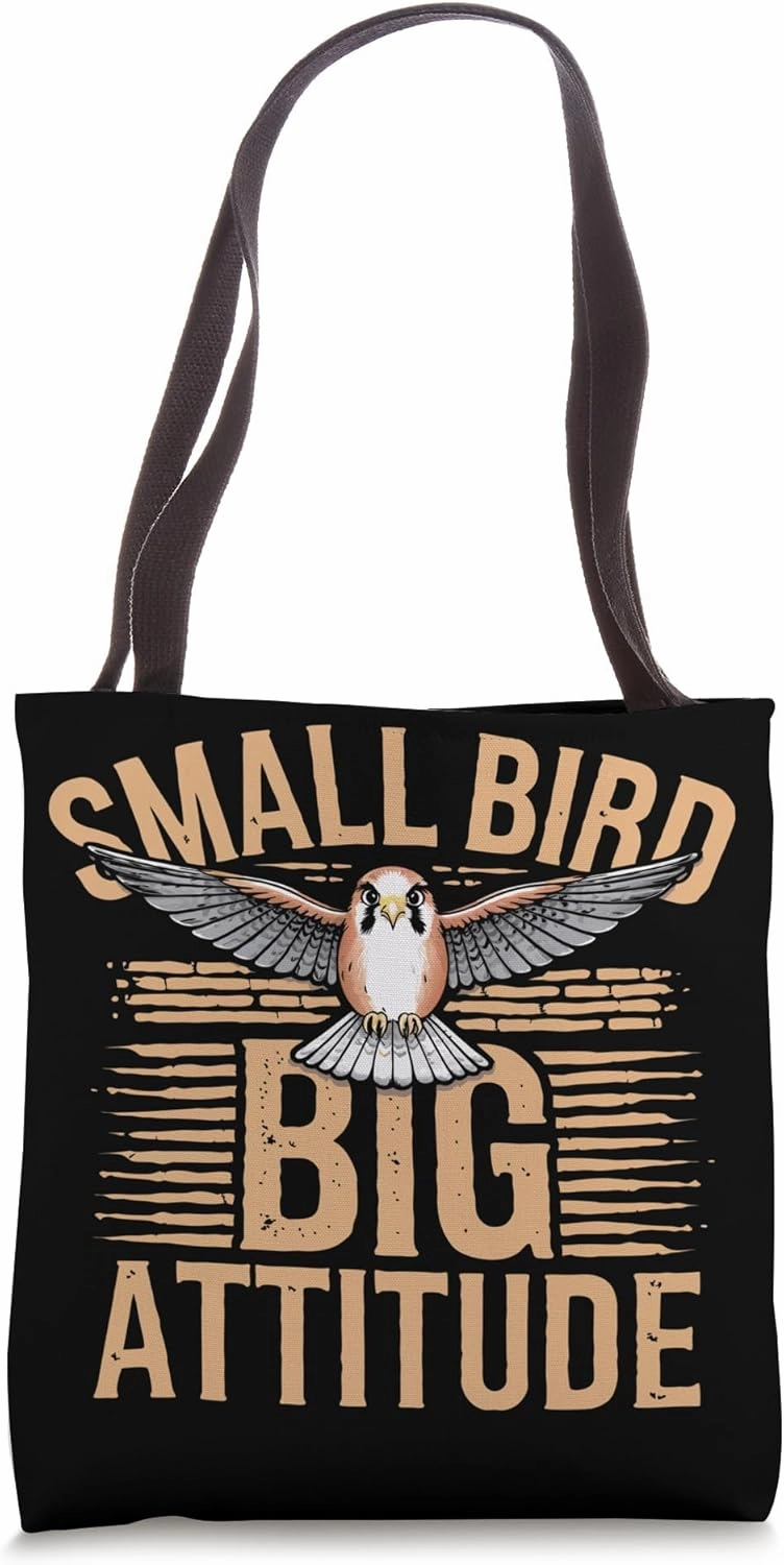 Kestrel Bird Big Attitude American Kestrel Tote Bag