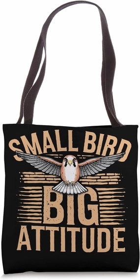 Kestrel Bird Big Attitude American Kestrel Tote Bag
