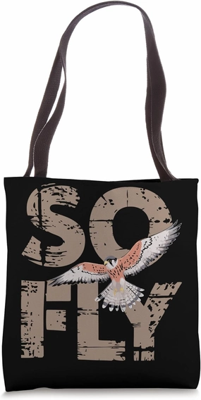 Kestrel Birder Falcon So Fly American Kestrel Tote Bag