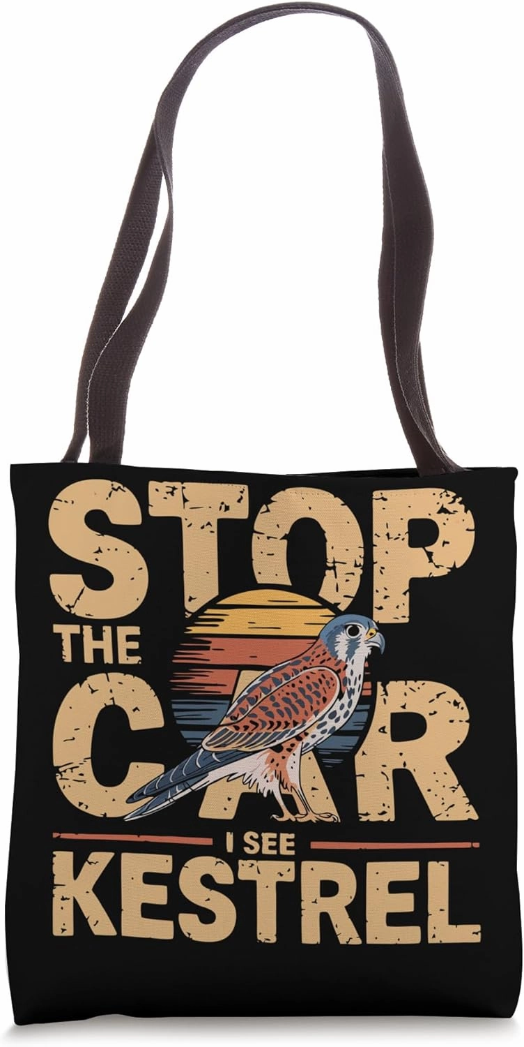 Kestrel Lover Birding Enthusiast Stop For American Kestrel Tote Bag