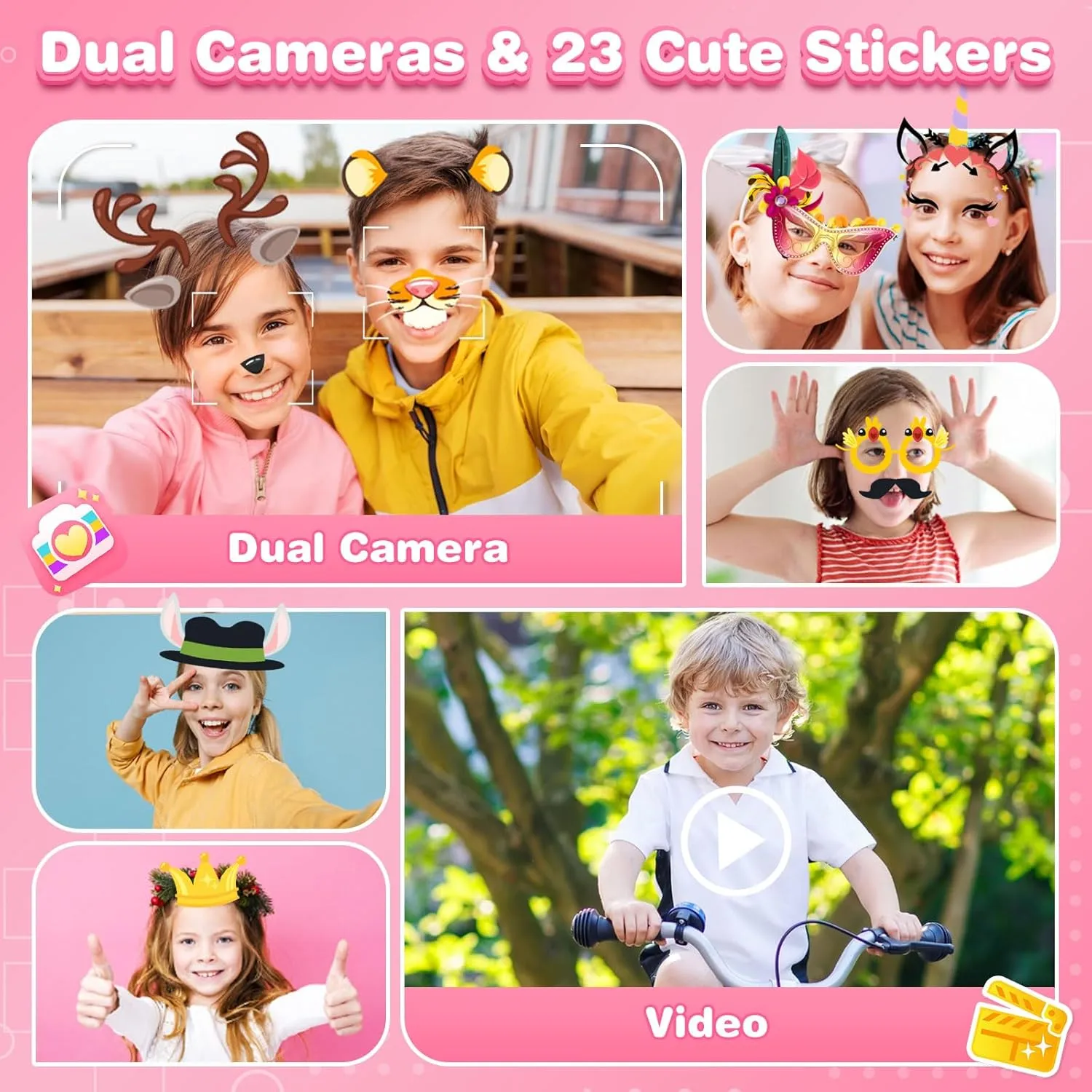 Kids Phone Toys for 3-6 Year Olds Girls, Touchscreen Kids Cell Phone with Dual Camera, MP3 Music Player, Games, Habit Tracker Toddler Phone Learning Toy Birthday Gifts for Girls Age 3 4 5 6 7 8