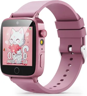 Kids Watches for Girls Toys Age 4-12, ZUODUN Smart Watch for Kids with Camera, 26 Puzzle Games, Alarm Clock, Pedometer, Audiobook, Learn Card, Toddler Watch Birthday Gift for 8 9 10 Year Old Girl