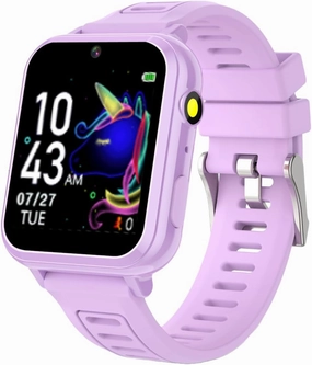 Kids Smart Watches Girls with HD Touch Screen Camera Music Player 24 Puzzle Games Pedometer Alarm Clock Calculator Torch, 12/24 hr Kids Watches Toys for Age 3-12 Year Olds Gifts Girls
