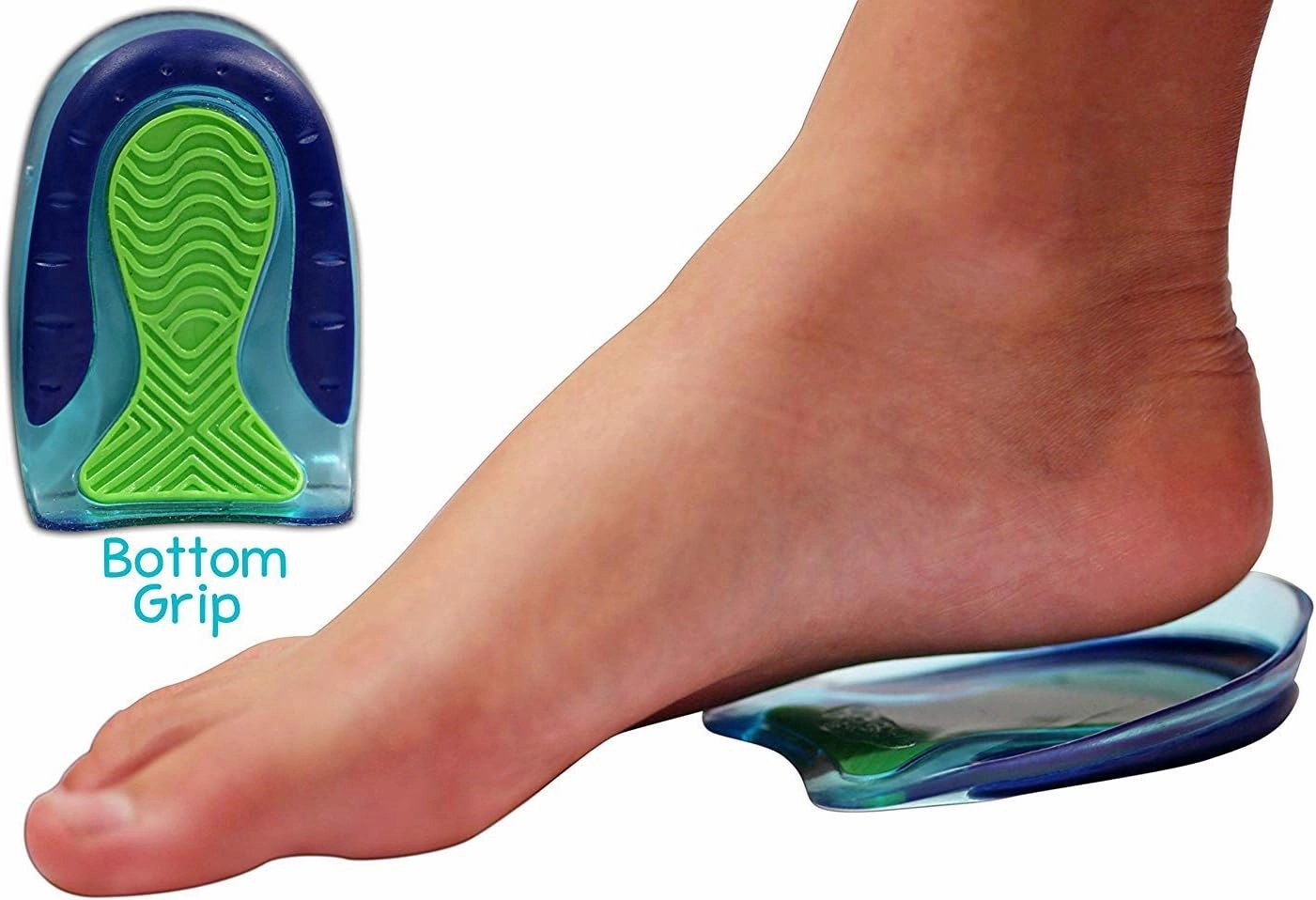 KidSole Sport Shock Absorbing Lightweight Gel Heel Cups for Kid's with Sensitive Heels, Heel Spurs, Plantar Fasciitis, or Ankle Pain (Kids' Size 11-2)…