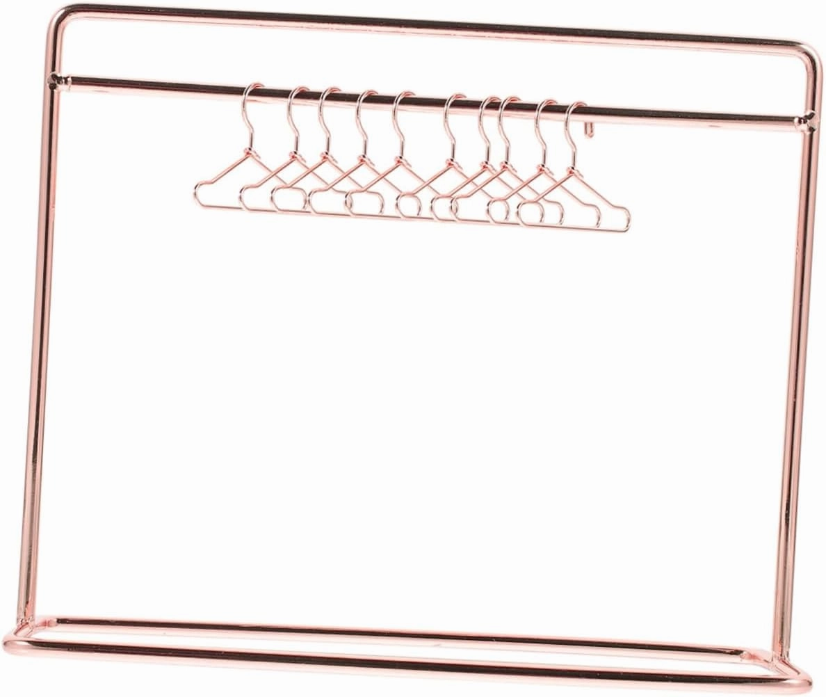 Kisangel 1set Mini Doll Clothes Rack Doll Hangers Iron Art Accessory for Dollhouse Compact Design for Organizing and Displaying for Collectors