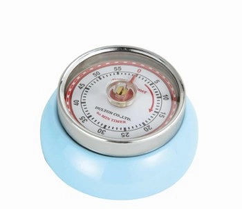 KITCHEN TIMER RETRO LIGHT BLUE