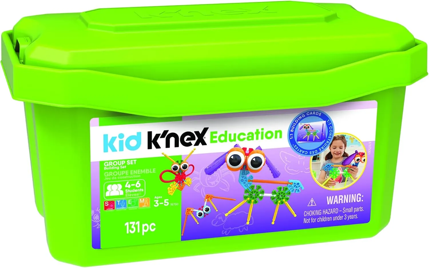 K’NEX Education – Kid K’NEX Group Building Set – 131 Pieces – Ages 3  – Preschool Educational Toy