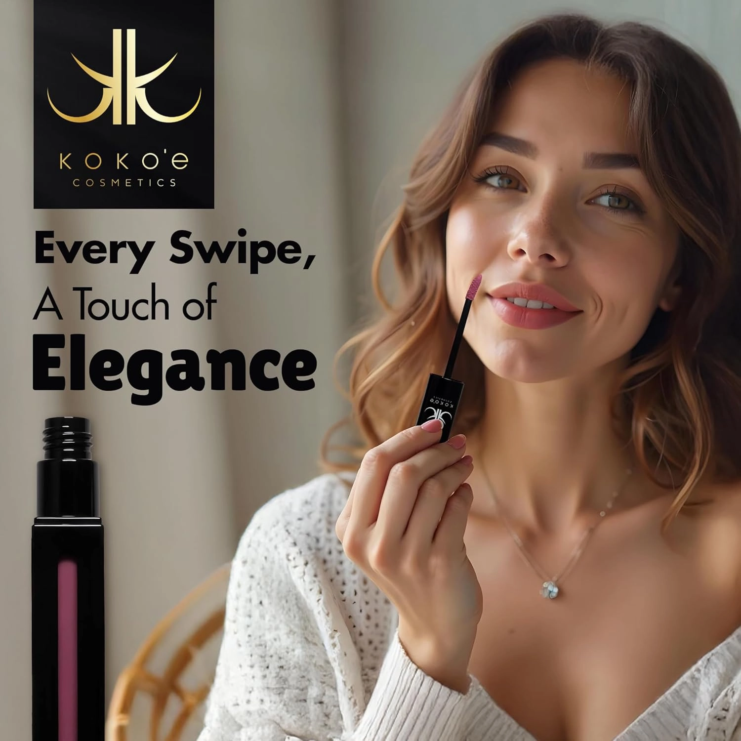 KOKO’E Cosmetics Liquid Lipstick for Women, Waterproof Lip Sticks for Girls, Ideal Long Lasting Matte Lipstick for Ladies, Perfect Lightweight Lip Stains Color Makeup (Pretty)
