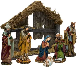 Kurt Adler 6-Inch Resin Nativity Set of 7 Pieces
