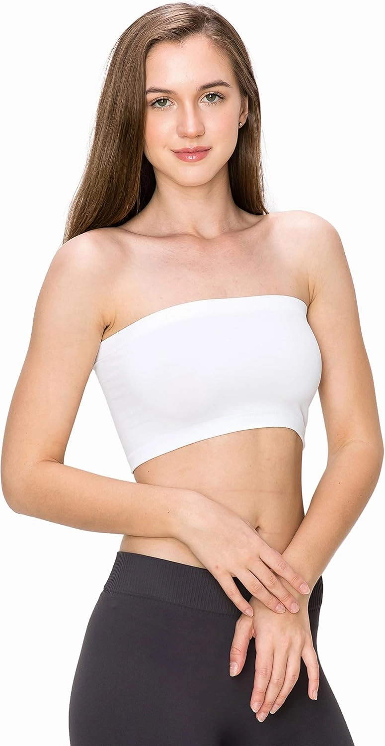 Kurve Seamless Bandeau Tube top - UV Protective Fabric, Rated UPF 50  (Non-Padded) -Made in USA-
