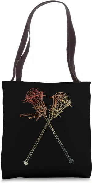 Lacrosse Sticks Drawing Tote Bag