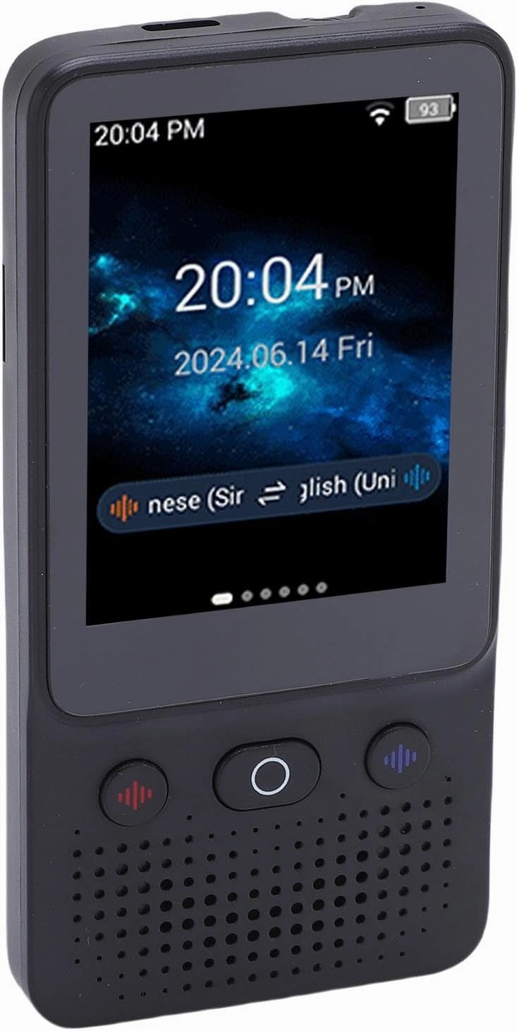 Language Translator Device with 3.0 Inch Touch Screen, 138 Languages 2 Way Real Time Voice Translator, 1000mAh Battery Noise Canceling Microphone for Travel Shopping
