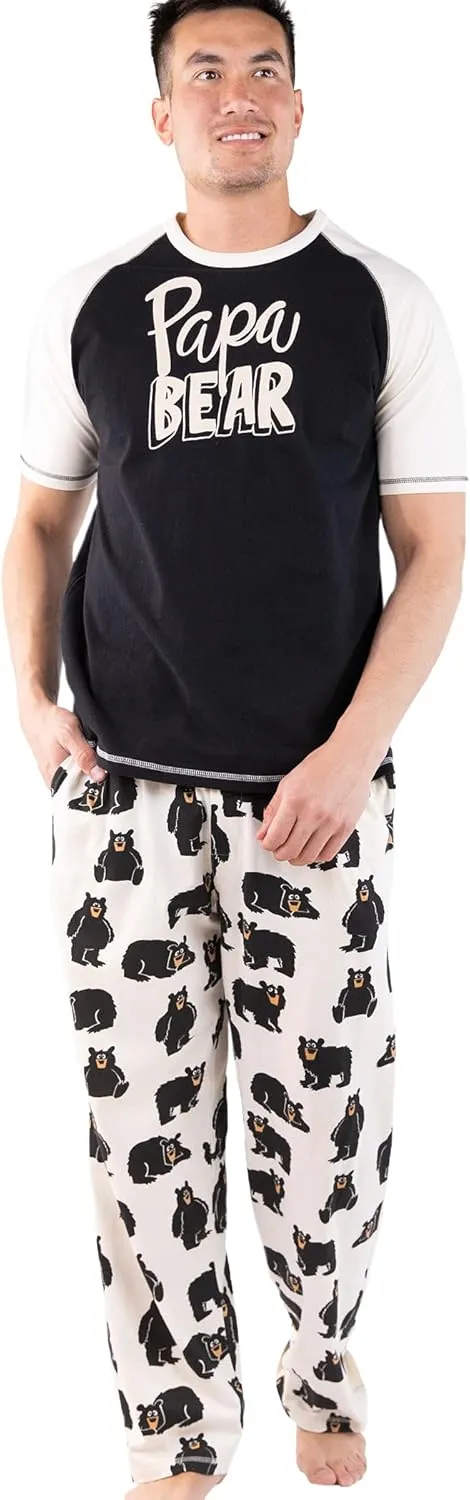 Lazy One Matching Family Pajama Sets for Adults, Kids, and Baby (Family Bear)
