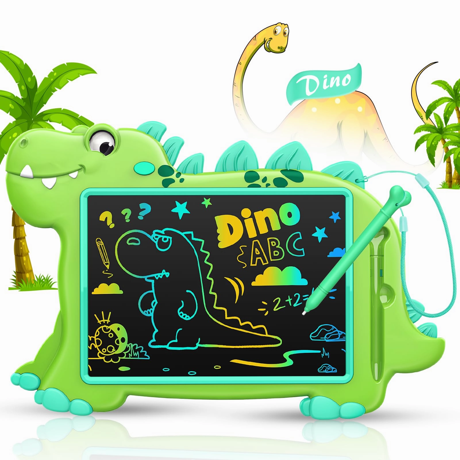 LCD Drawing Writing Tablet,Cute Drawing Pad Doodle Board for Kids Toddler Toys for 2 3 4 5 6 7 8 Year Old Boys Girls,10in Dinosaur Drawing Board Airplane Car Travel Toys Gifts for Birthday Christmas