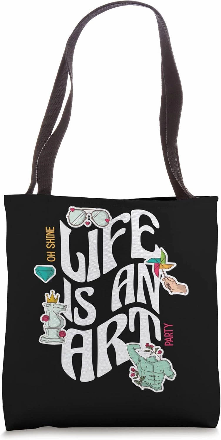 Life Is Like An Art Visual Drawing Doodle Art Tote Bag