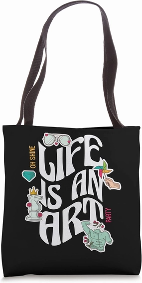 Life Is Like An Art Visual Drawing Doodle Art Tote Bag