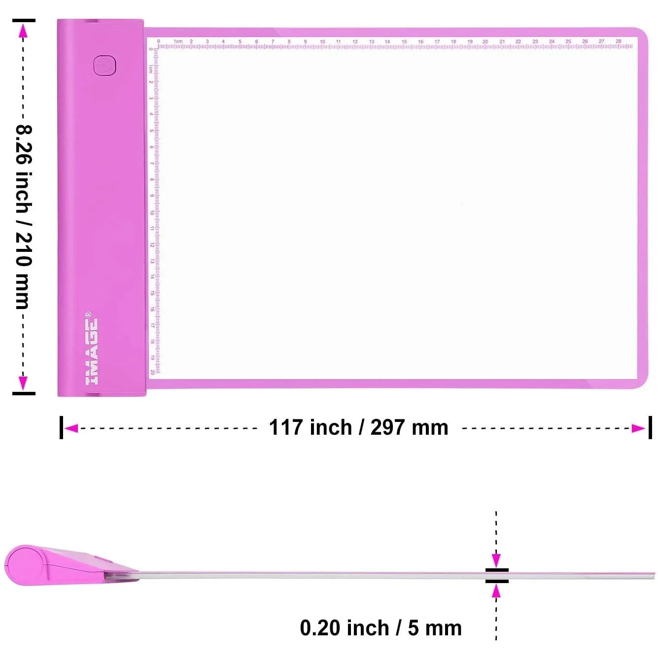 Light-up Tracing Pad Pink Coloring Drawing Art Gift Toy