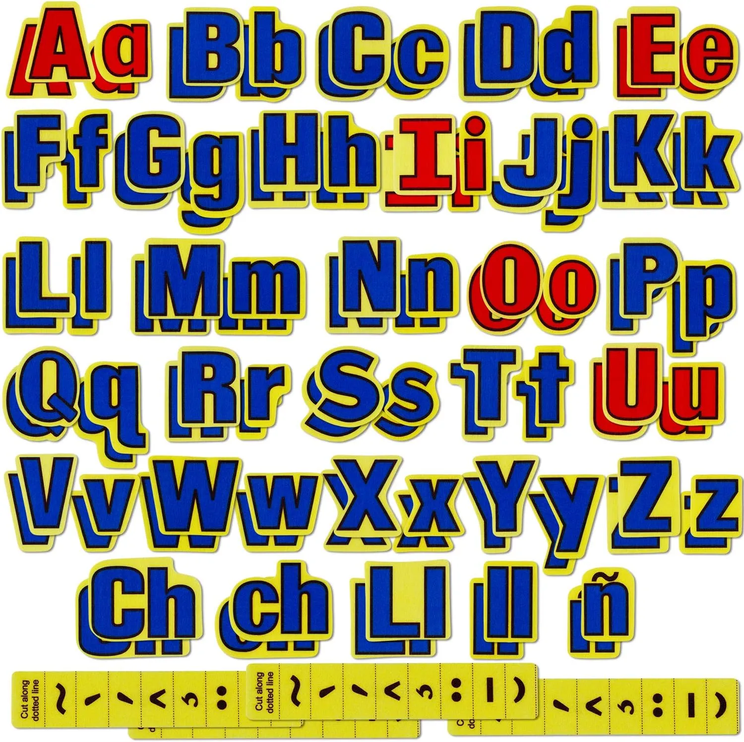 Little Folk Visuals Letters Combo Precut Flannel/Felt Board Figures, 118 Pieces Set