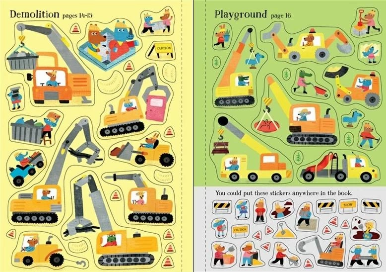 Little First Stickers Diggers and Cranes - Paperback