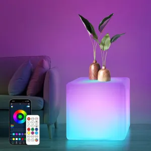 LOFTEK 12-inch Smart Cube Lights: RGBW IC 16 Million Colors Changing LED Furniture Night Light with APP, Music Sync & Timer Floor Lamp for Living Room Bedroom Game Atmosphere(Corded Electric)