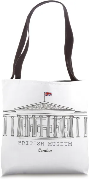 London, British Museum, Hand drawing, England Tote Bag