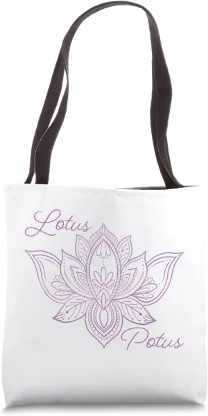 Lotus Potus in Purple and Shades of Pink Tote Bag