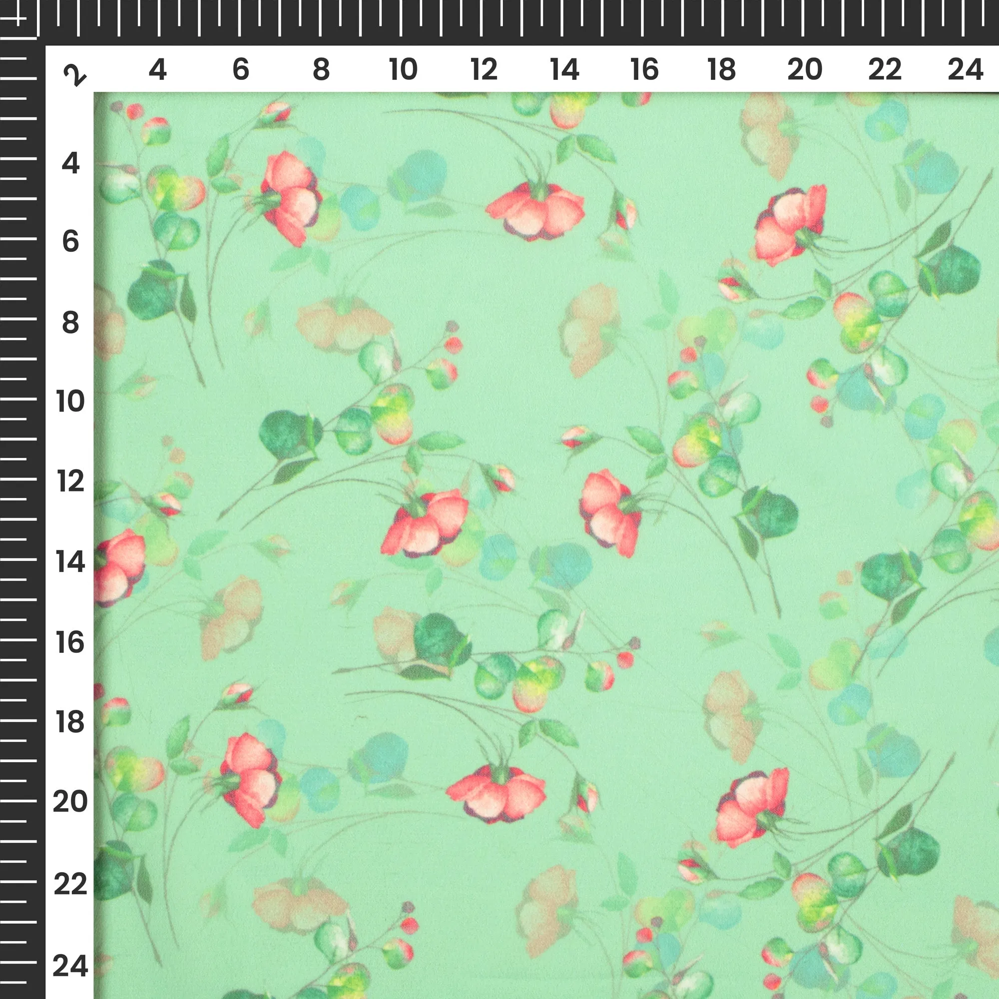 Lovely Flora Digital Print Lightweight Georgette Fabric