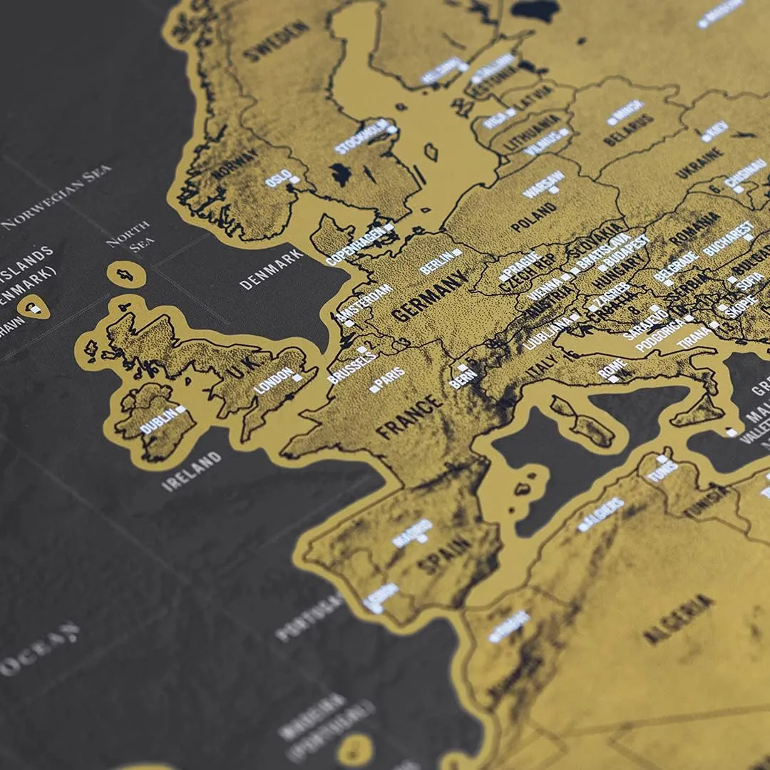 Luckies - Scratch Map | Travel Map & Scratch Off World Maps | X-Large Scratching Off World Maps | Travel Deluxe