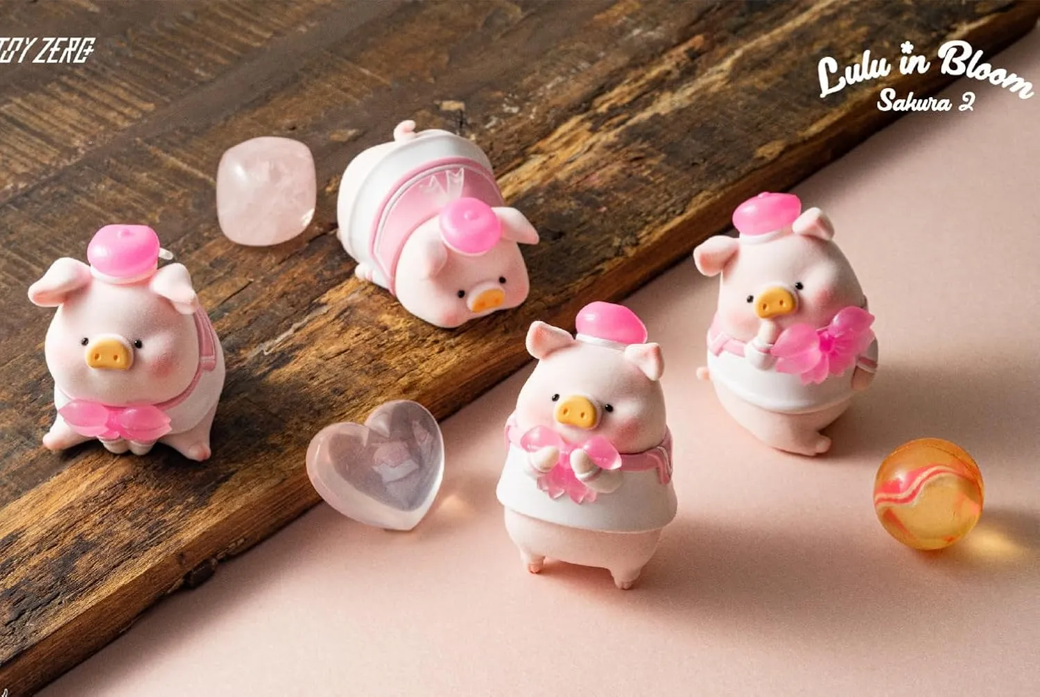 Lulu The Piggy in Bloom Sakura Series 6PCs Cute Pig Blind Box Figures Collectible Toys Kawaii Birthday Gifts