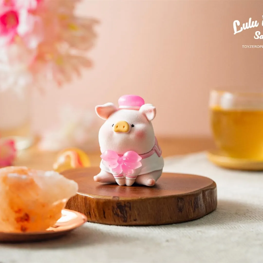 Lulu The Piggy in Bloom Sakura Series 6PCs Cute Pig Blind Box Figures Collectible Toys Kawaii Birthday Gifts