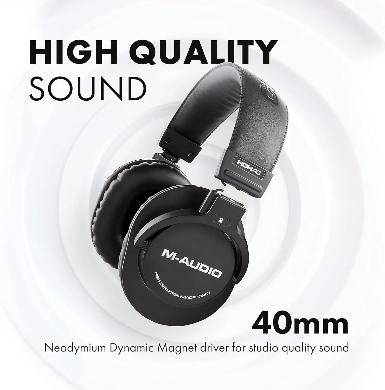 M-Audio Oxygen Pro 49 and HDH40 – 49 Key USB MIDI Keyboard Controller With Beat Pads, and Over Ear Headphones with 9 ft Cable