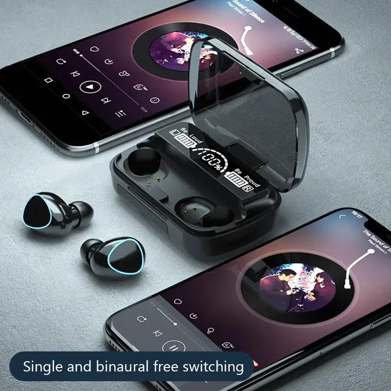 M10 TWS Wireless Headphones Touch Control Bluetooth-Compatible 5.1 Earphones Wireless Headset Waterproof 9D Hifi Quality Earbuds