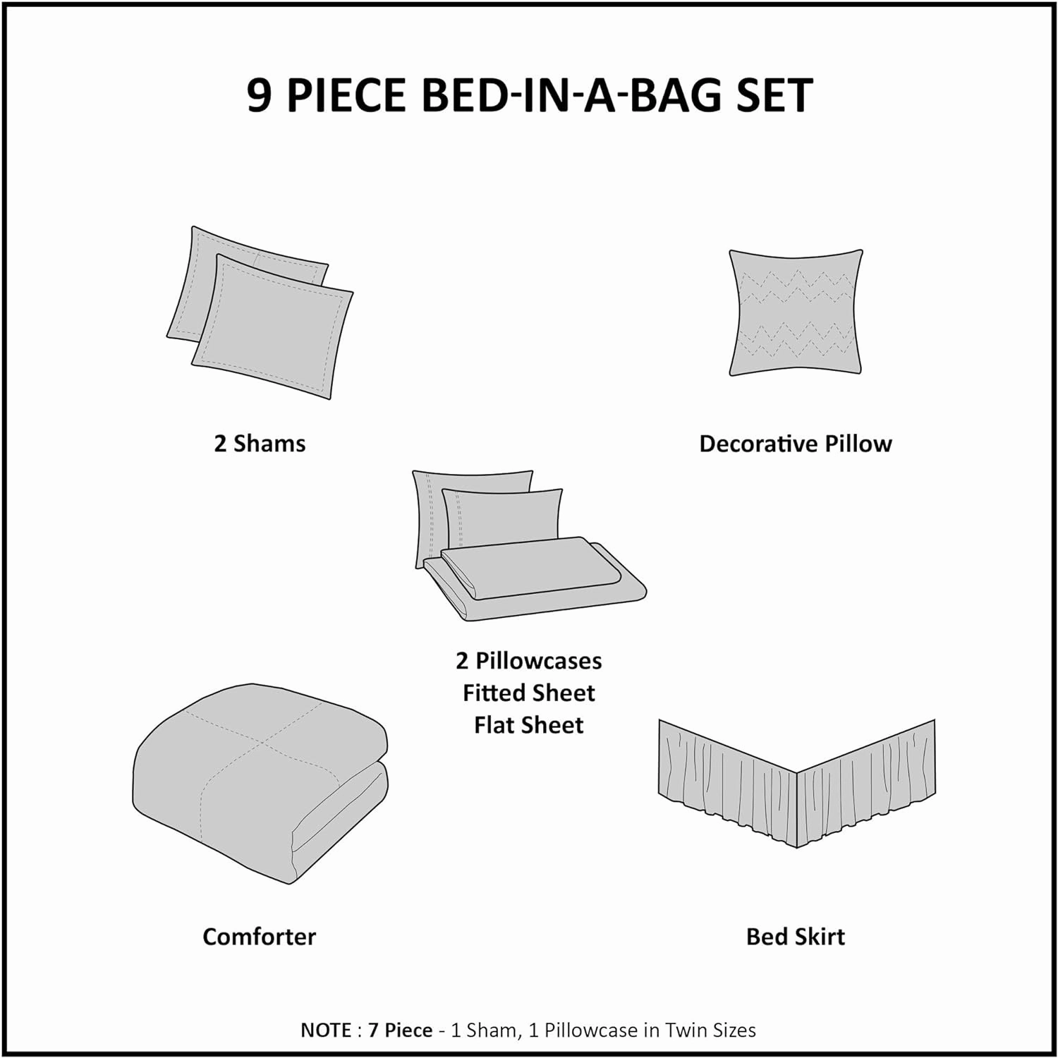 Madison Park Essentials King Comforter Set, Bed in a Bag King, Watercolor Print Coastal Comforter & Chambray Cotton Sheet Set, All Season Bedding Set, Saben, Aqua King (104 in x 92 in) 9 Piece