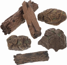 MAGICLULU 6Pcs Resin Miniature Stones and Tree Stump Models for Bonsai Decor Micro Landscape Decoration Garden Ornaments for Fairy Gardens and Dollhouse Scenery