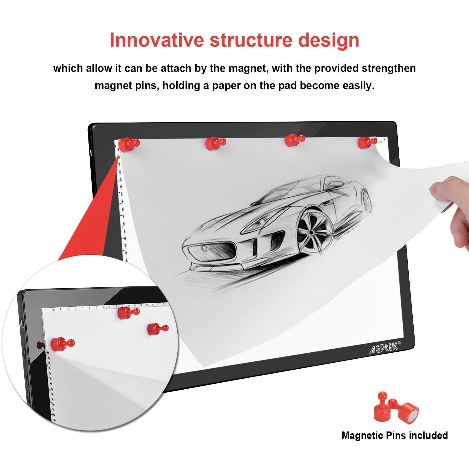 Magnetic LED Artcraft Tracing Light Pad A4 Size Lightbox