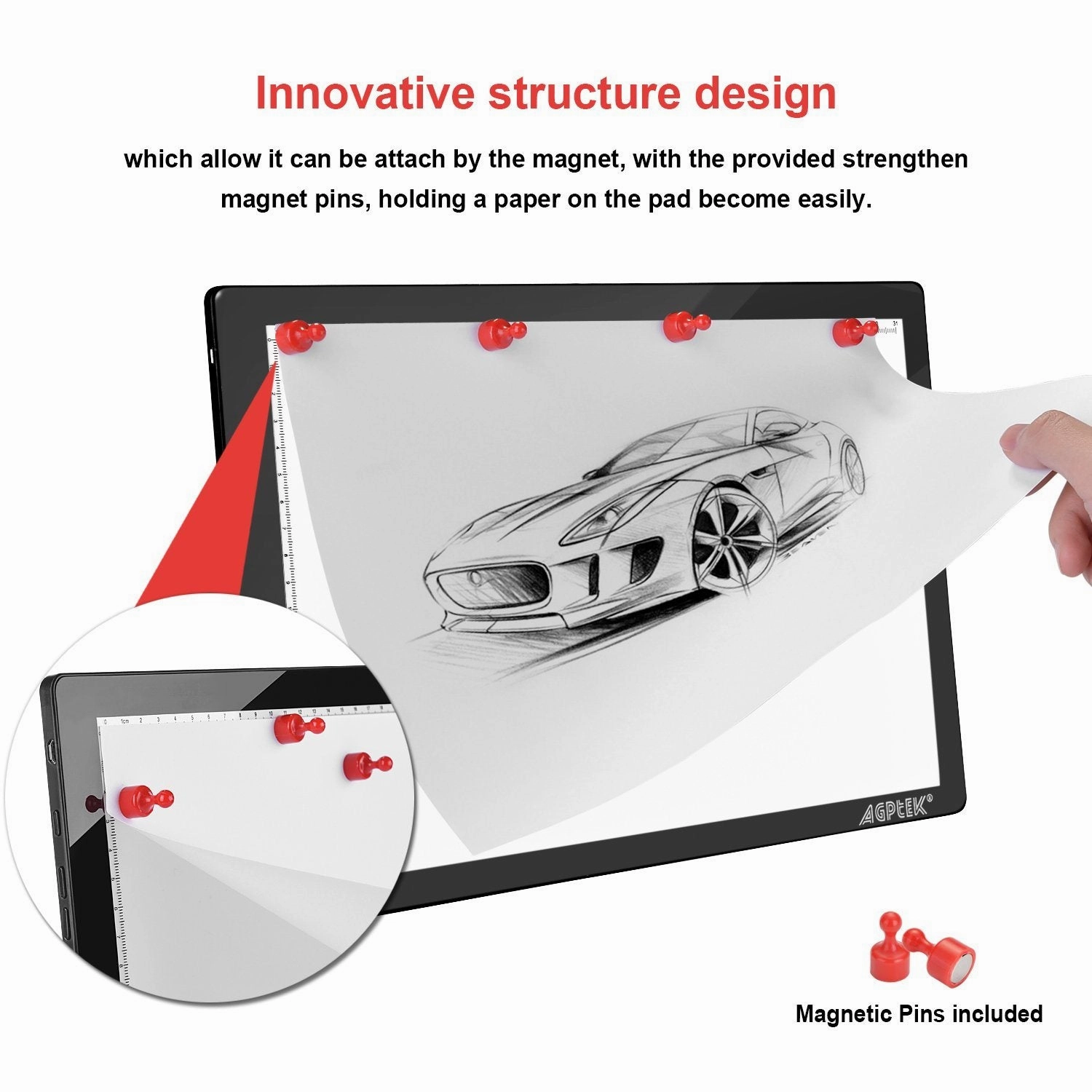 Magnetic LED Artcraft Tracing Light Pad A4 Size Lightbox