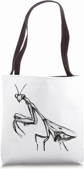 Mantids, praying mantids, invertebrates, terrarium drawing Tote Bag