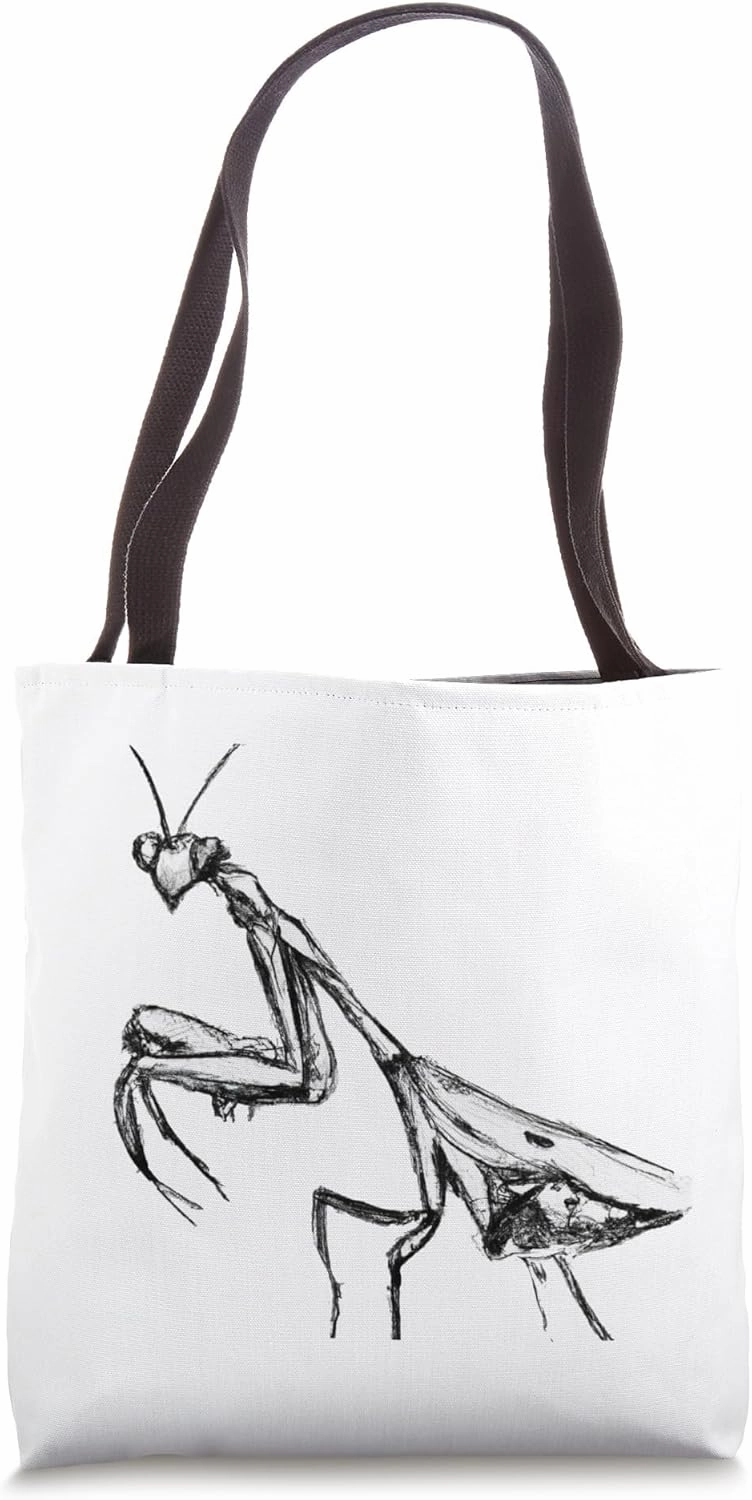 Mantids, praying mantids, invertebrates, terrarium drawing Tote Bag