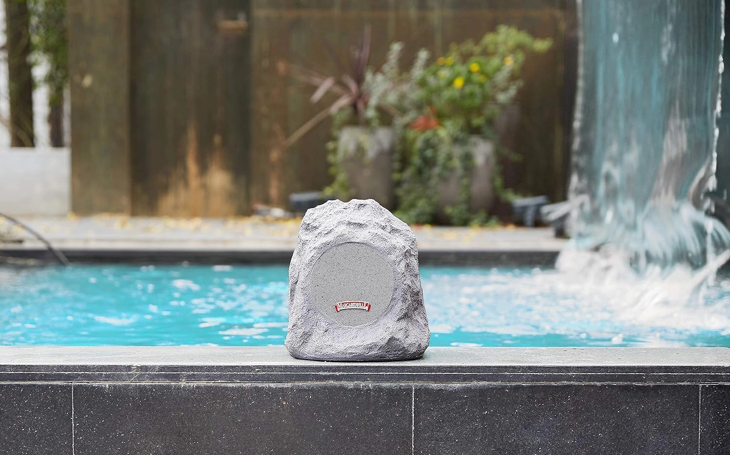 Margaritaville Outdoor Rock Bluetooth Wireless Speaker | Durable Bluetooth Speakers, Fantastic Yard or Patio Decor, IPX-4 Waterproof Rated, Granite Grey “On The Rock