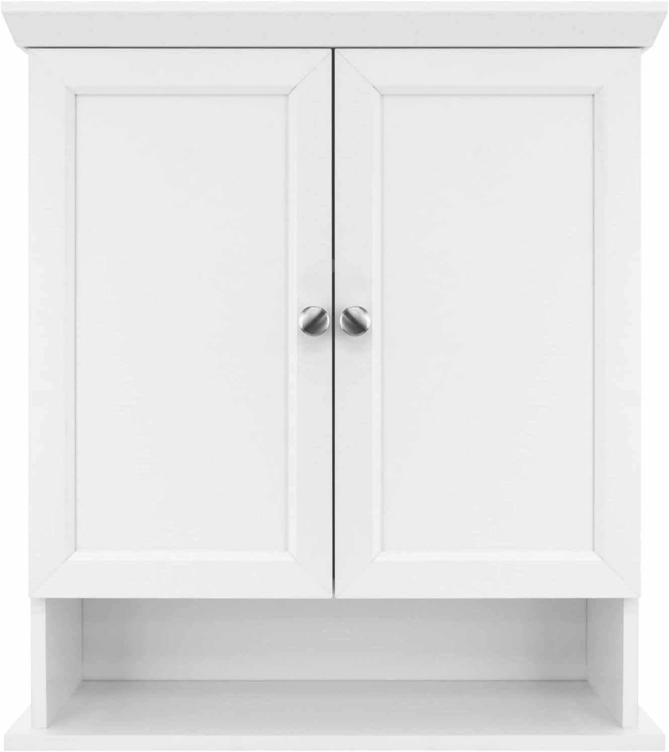 MCS 23x26 White Medicine Cabinet Organizer, Wall Mounted Bathroom Cabinet for Over-The-Toilet Storage, Bathroom Furniture & Restroom Organizer
