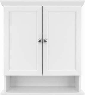 MCS 23x26 White Medicine Cabinet Organizer, Wall Mounted Bathroom Cabinet for Over-The-Toilet Storage, Bathroom Furniture & Restroom Organizer