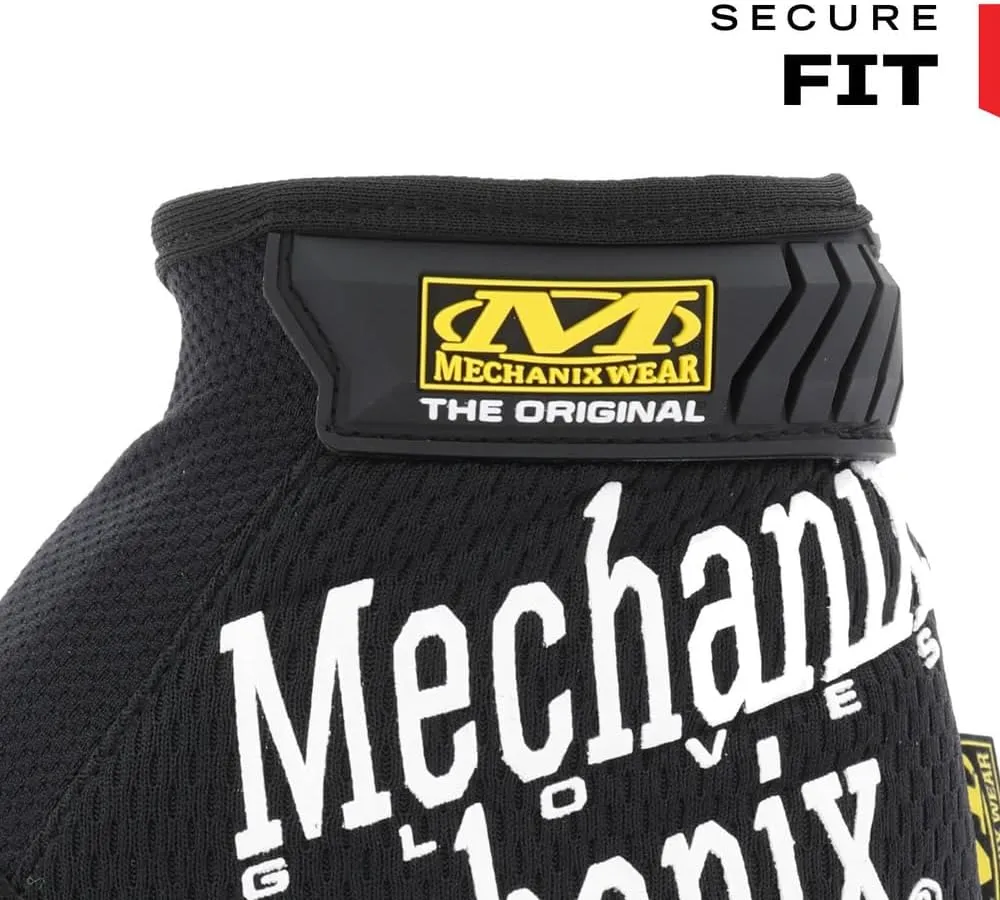 Mechanix Wear Original Work Gloves - Multi-Purpose Outdoor Work Gloves - Touchscreen Capable - Secure Fit - Durable & Machine Washable - Breathable & Comfortable - Large - Black